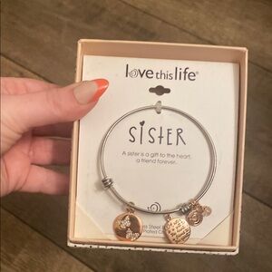 Silver and Gold Sister Bracelet